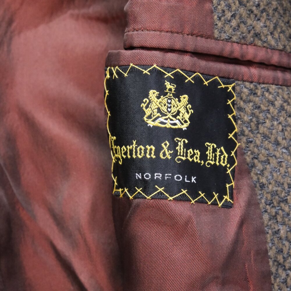 Vintage Rodex Of London Mens Size 42 Regular Tan Brown Wool Trench Coat Hidden - Picture 5 of 15